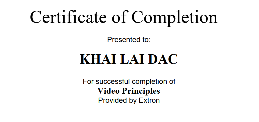 Video Principles